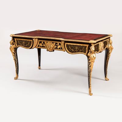 A Fine Bureau Plat in the Manner of André-Charles Boulle