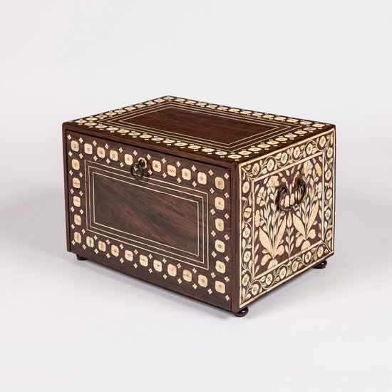 An Indian Ivory Inlaid Table Cabinet