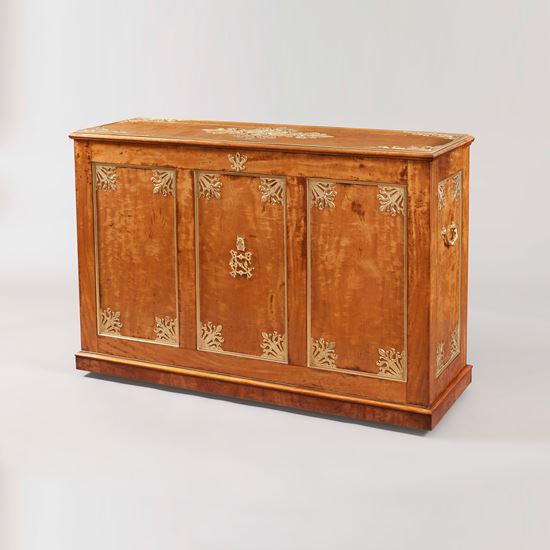 A Satinwood and Ormolu Folio Cabinet 