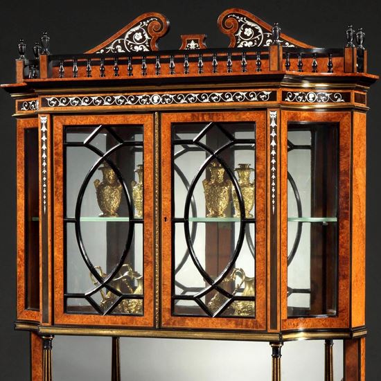 A Sheraton Style Display Cabinet in the Manner of Jackson & Graham