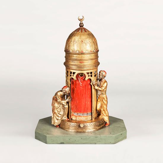 A Fine & Rare Erotic Viennese Bronze Table Lamp By Franz Bergman
