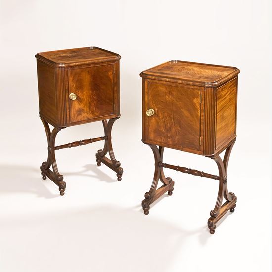 A Pair of Bedside Cupboards of the Regency Period