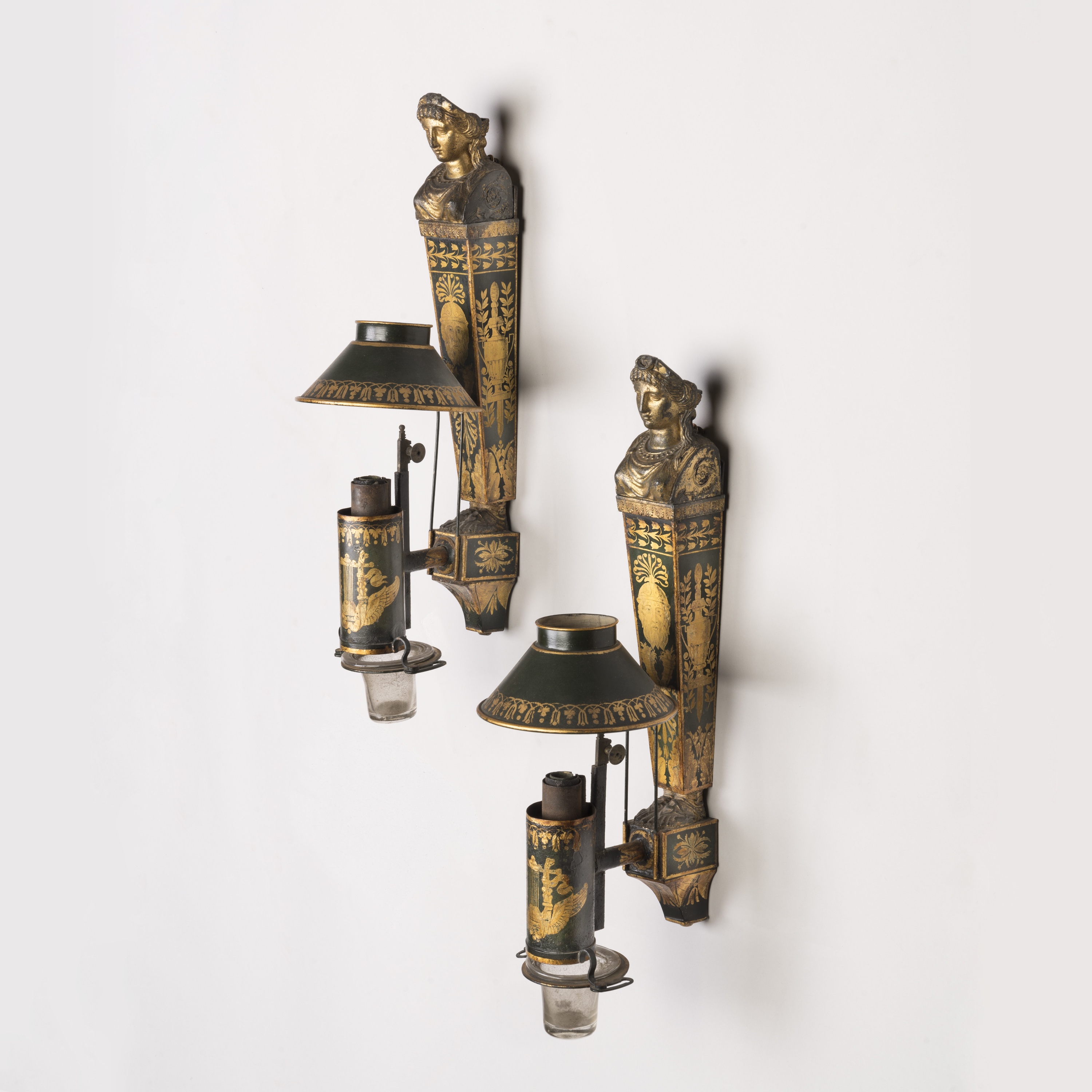 French Empire gas lamp mechanism quinquet - 19th century lighting technology