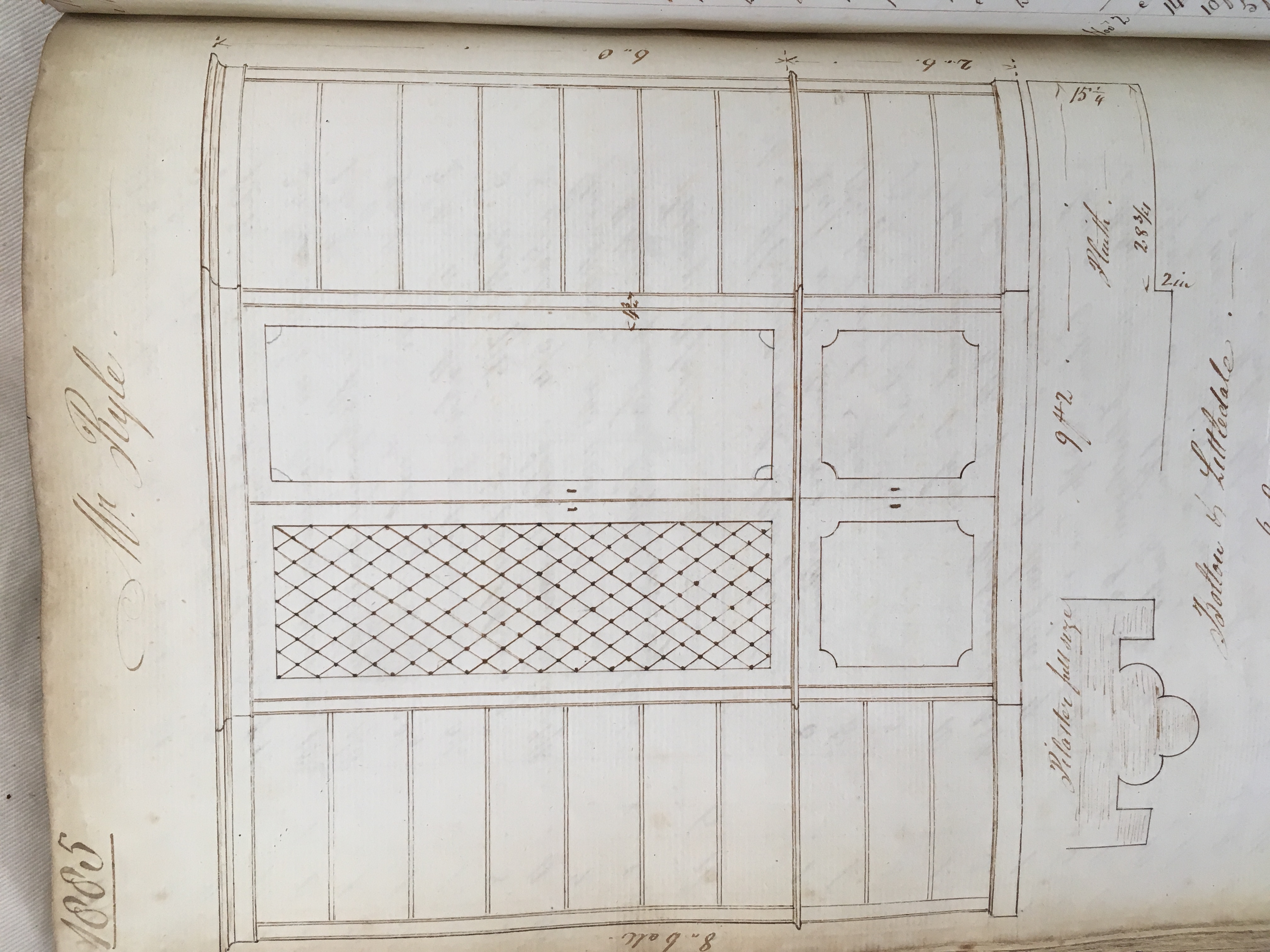 Gillow Archives Sketch from 1810