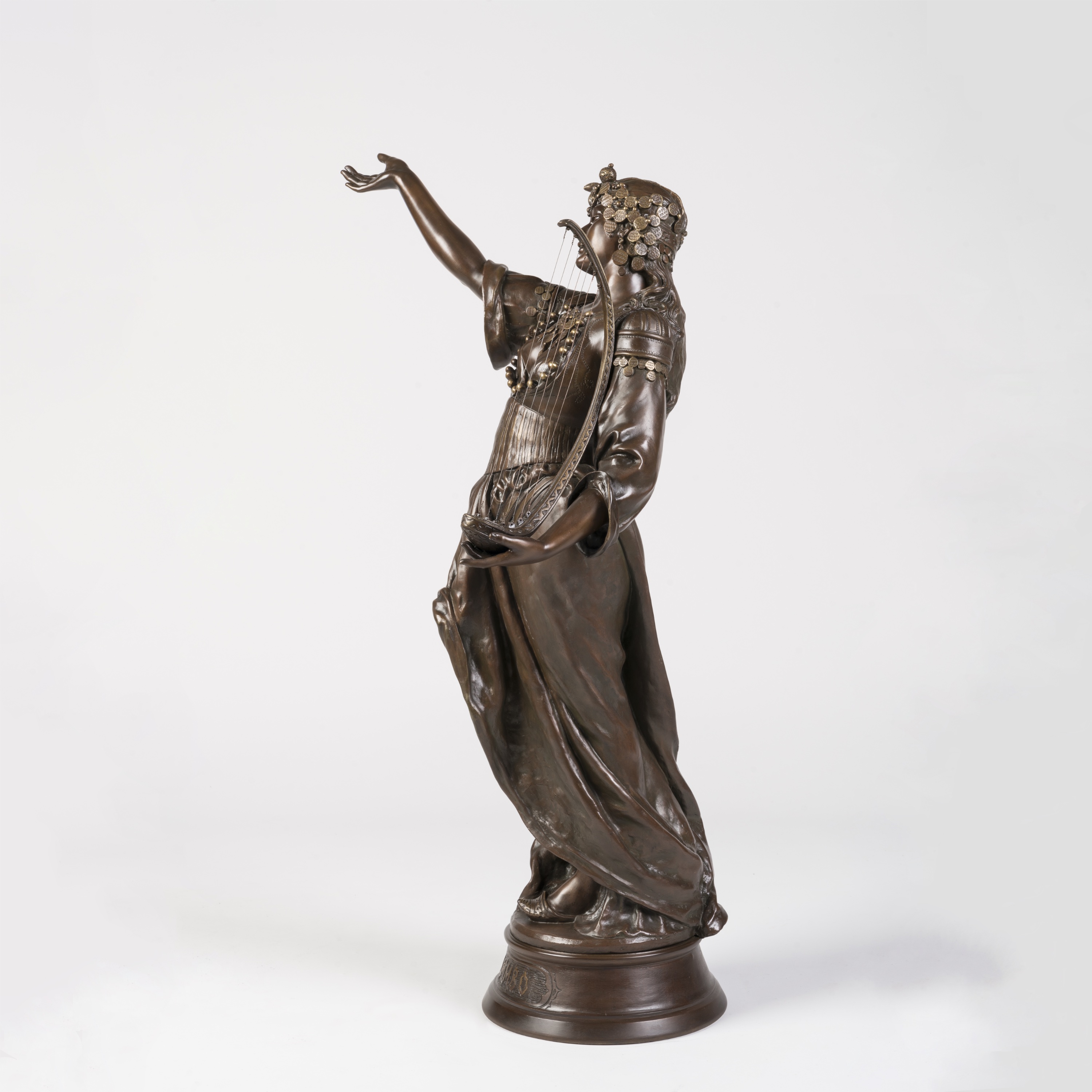 A Large Figural Bronze Sculpture of Salammbô By Marcel Début