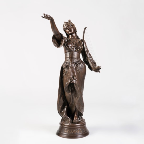 A Large Figural Bronze Sculpture of Salammbô By Marcel Début