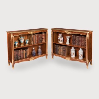 A Fine Pair of Ormolu-Mounted Open Bibliothèques