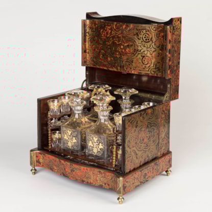 A Napoleon III Period ‘Boulle’ Marquetry Cave à Liqueur