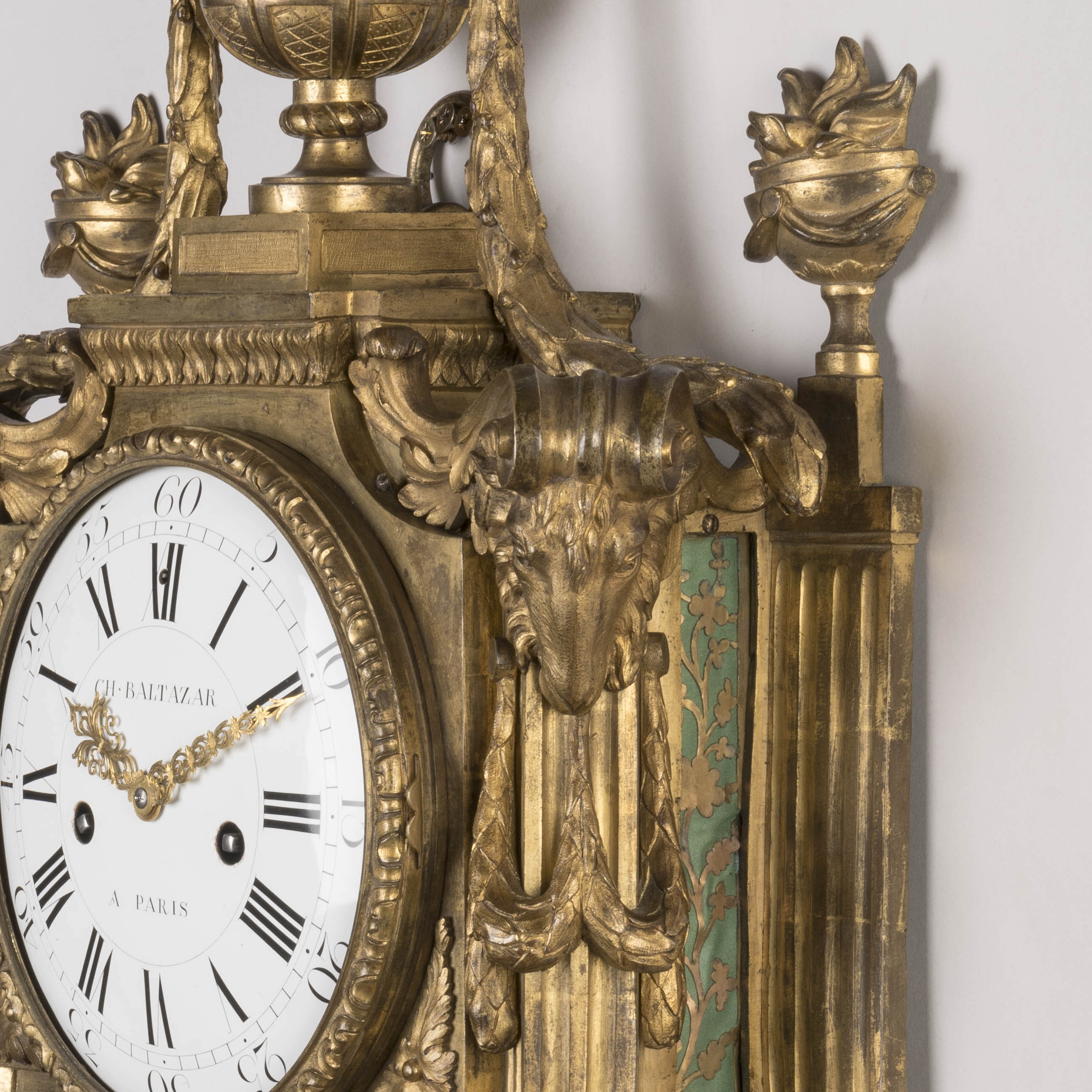 A Late 18th Century Ormolu Cartel Clock Signed Baltazar à Paris