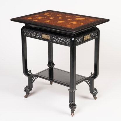 An Exquisite Ebonised 'Japonisme' Table in the manner of G. Viardot