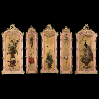 An Important and Rare Suite of Napoleon III Painted Panels