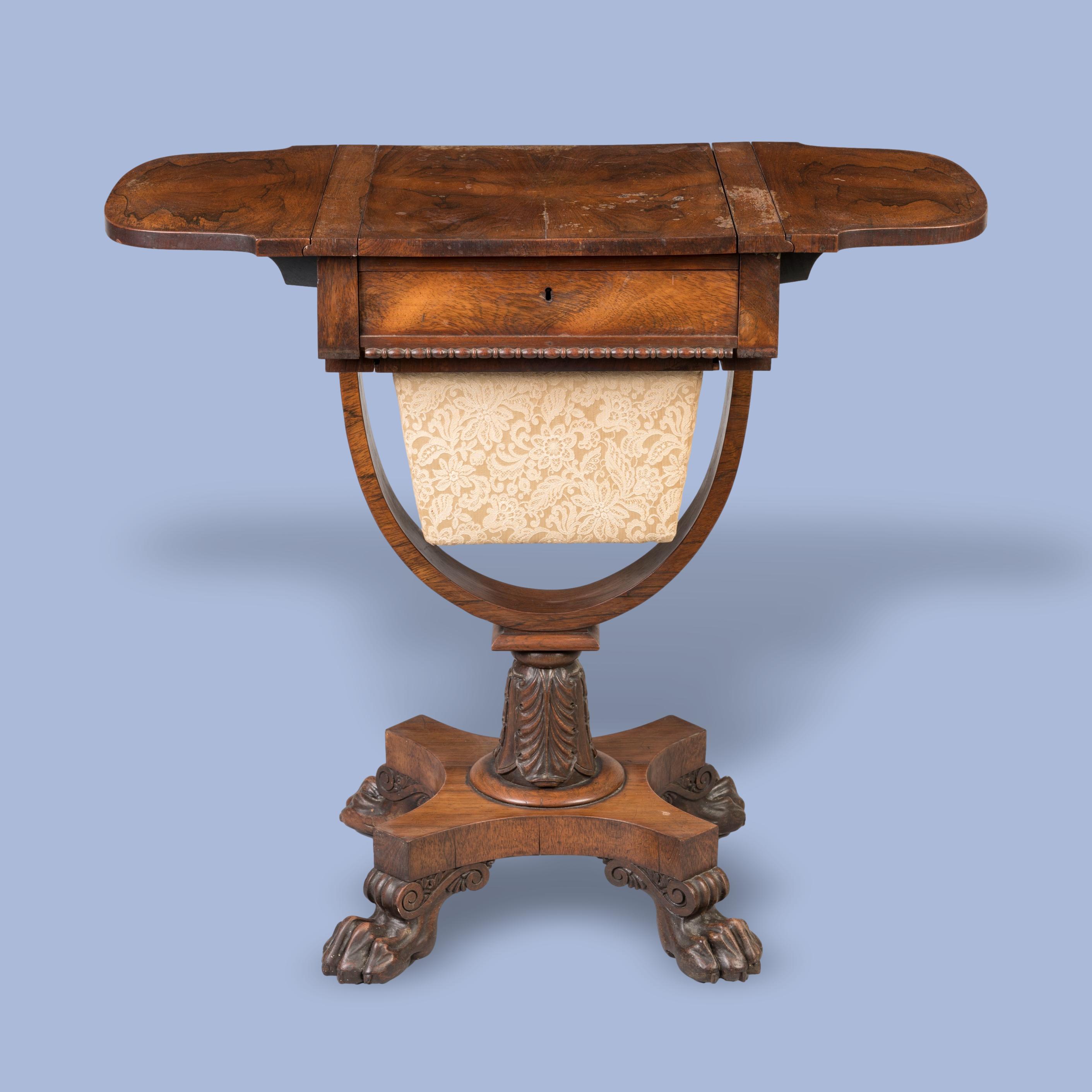 A William IV Rosewood Dropleaf Games Table