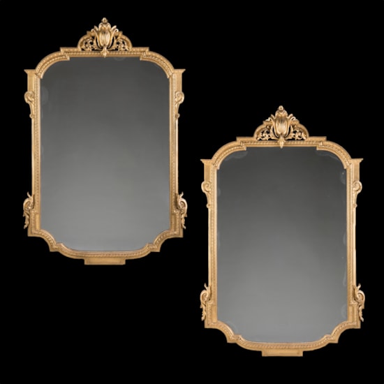 A Pair of Late 19th Century Giltwood Mirrors By Charles Andrea Nosotti