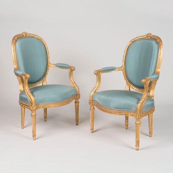 A Pair of Fauteuils en Cabriolet In the Louis XVI Style