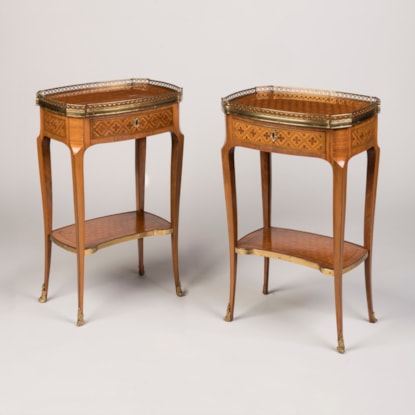 A Pair of French Kingwood Tables