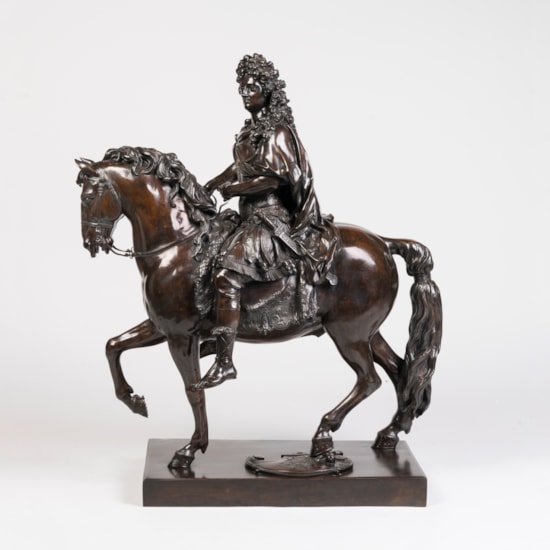 An Equestrian Statue of Louis XIV After François Girardon (1628-1715)