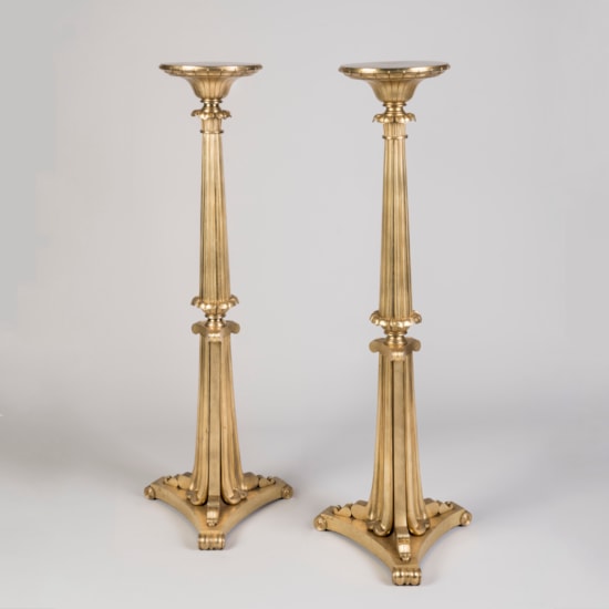 A Pair of William IV Gilt Bronze Torchères