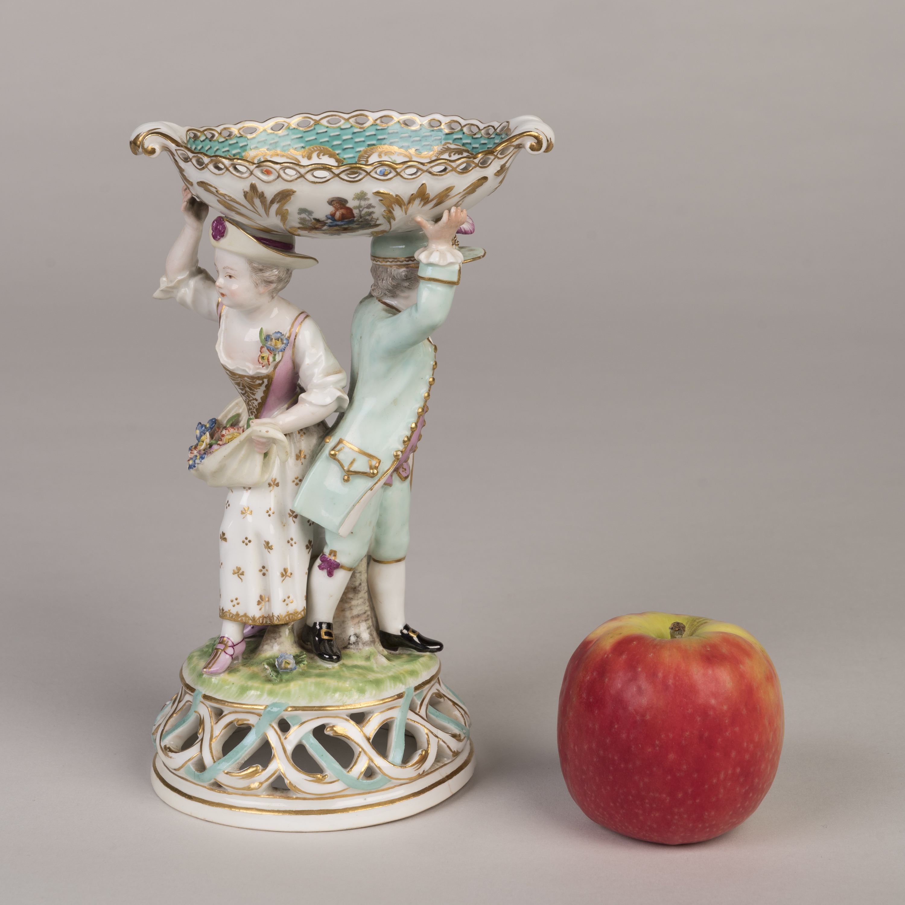 A Meissen Porcelain Figural Compote