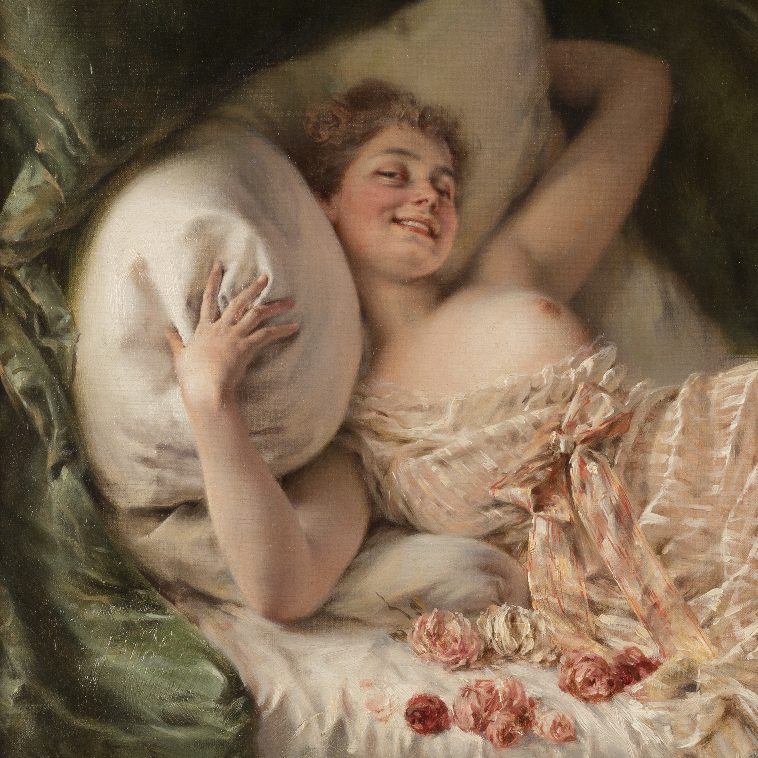 The Bed of Roses By Heinrich Lossow (1843-1897)