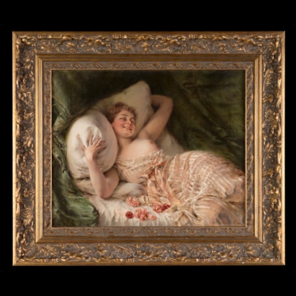 The Bed of Roses By Heinrich Lossow (1843-1897)