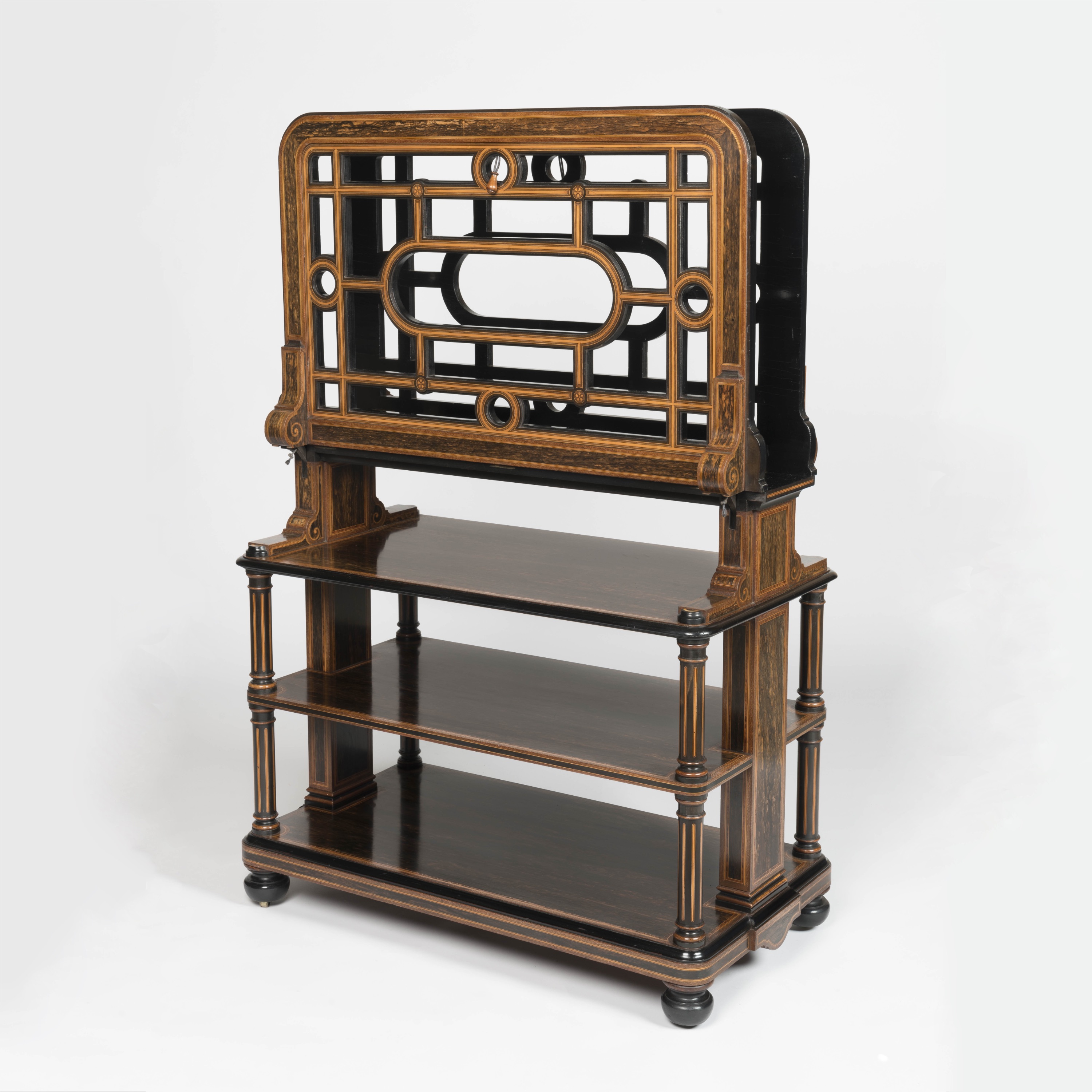 A Coromandel and Satinwood Folio Stand Firmly attributed to Jackson & Graham