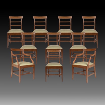 A Fine Set Of 10 George III Dining Chairs