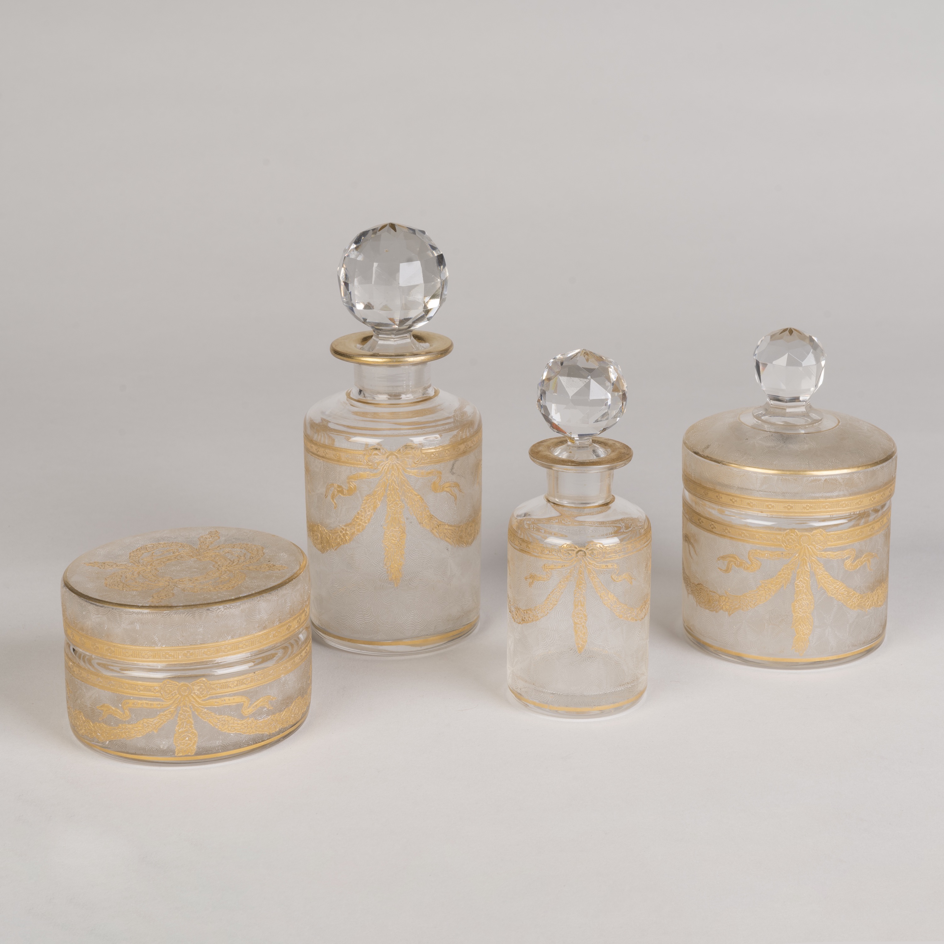 An Eight-Piece Crystal Vanity Set