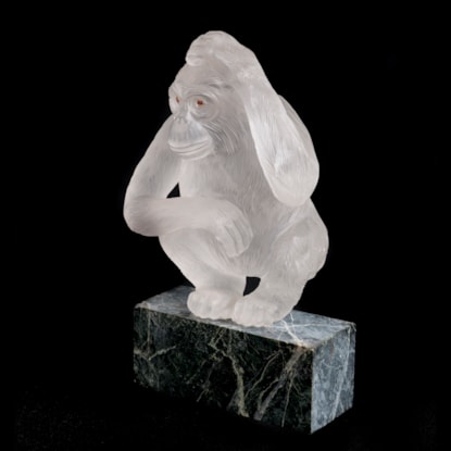 A Rock Crystal Gorilla