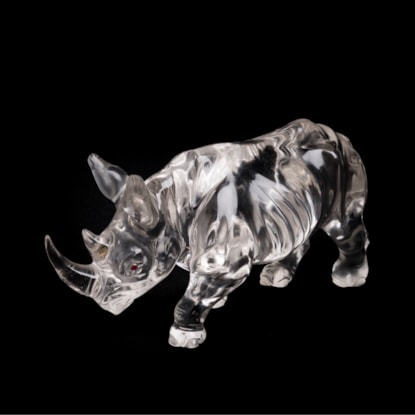 A Rock Crystal Rhinoceros