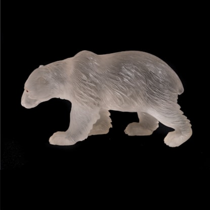 A Rock Crystal Polar Bear