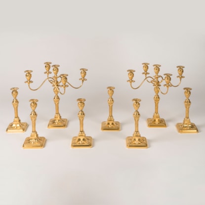 A Set of Eight Neo-Classical Candlesticks