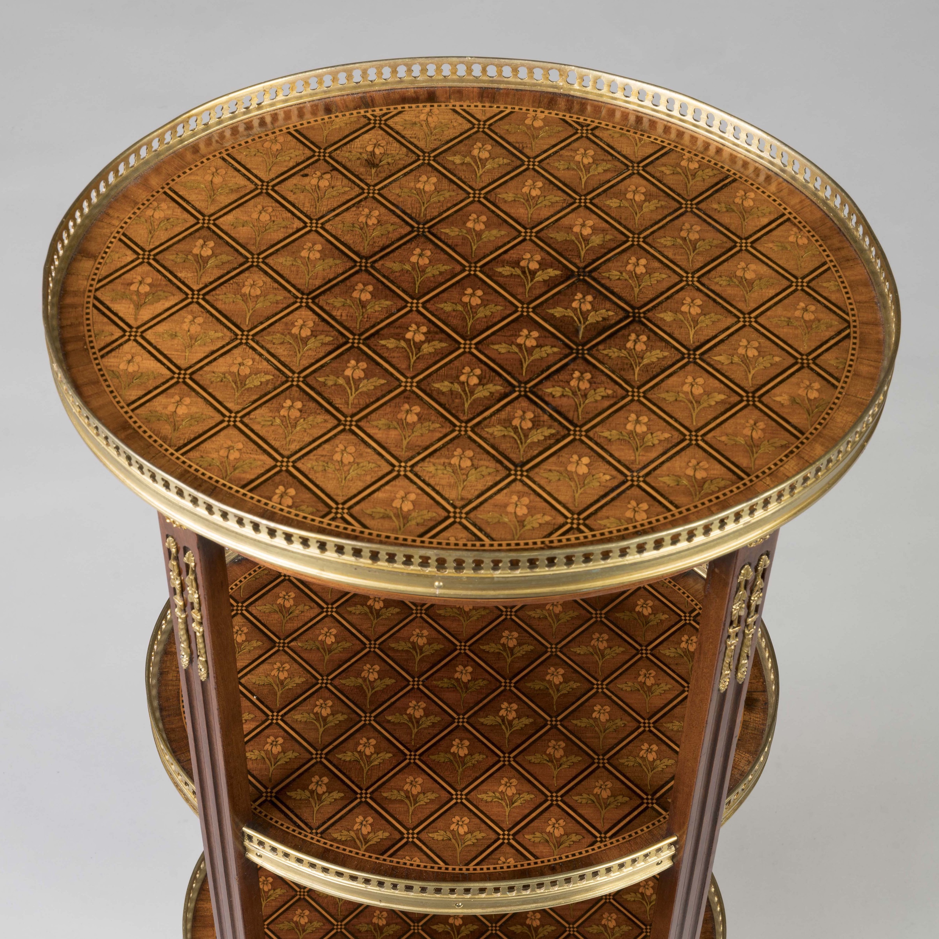 Pair of Tiered Occasional Tables In the Transitional Manner