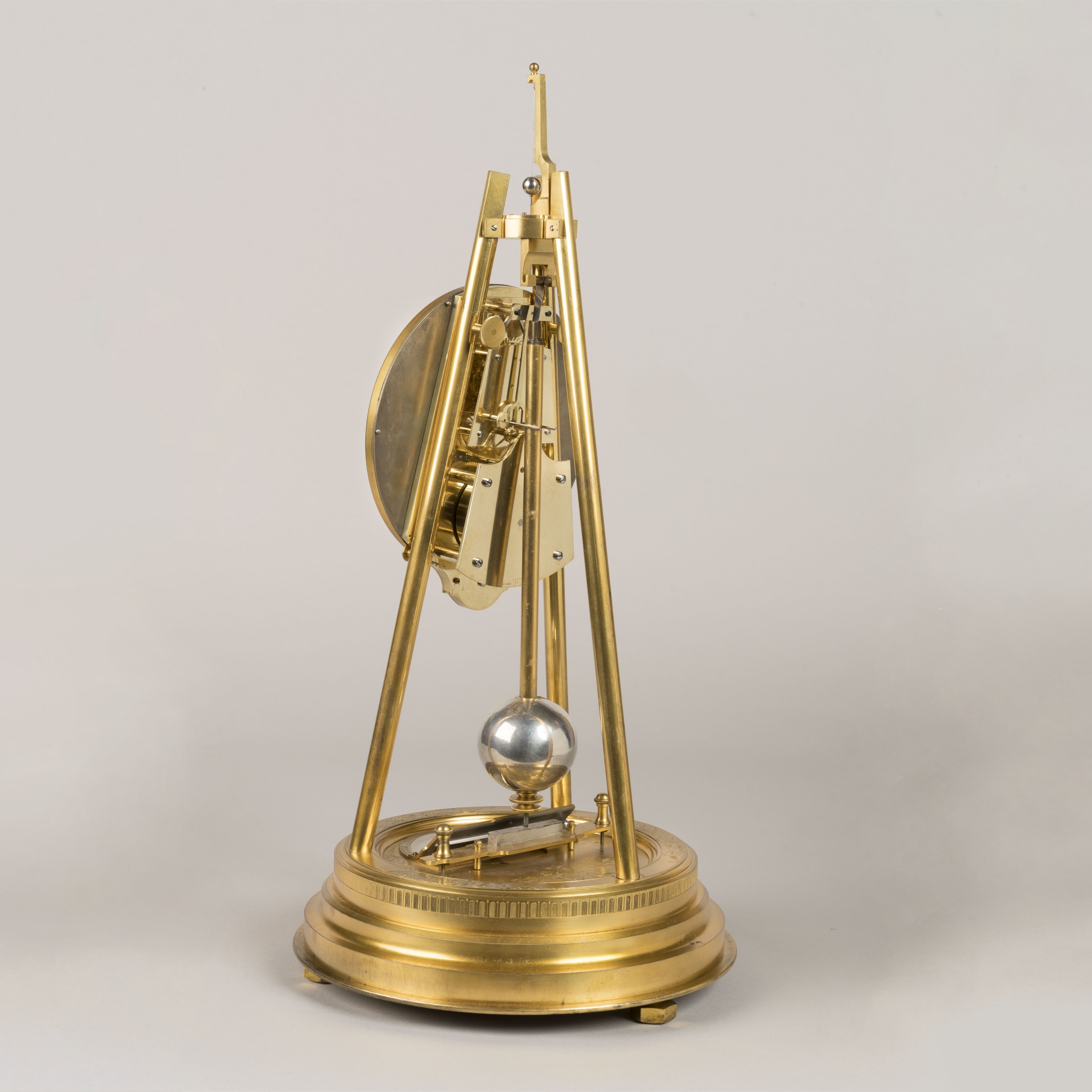 A Splendid 10-Day Duration Tripod Table Clock By Thomas Cole