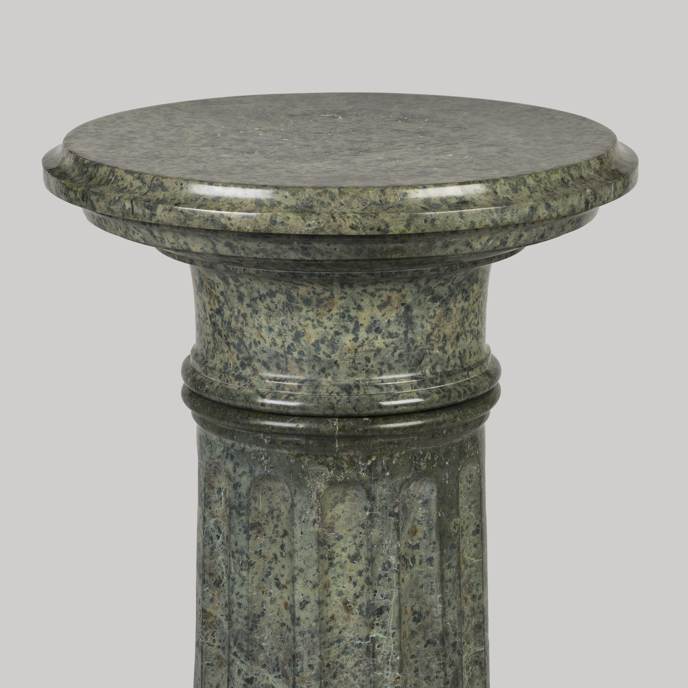 A Green Serpentine Marble Pedestal
