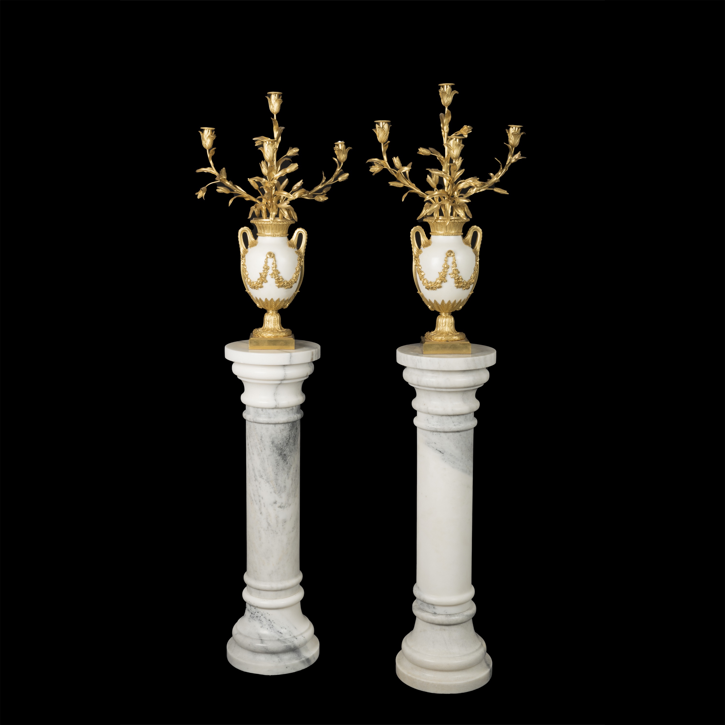A Pair of Marble Pedestals
