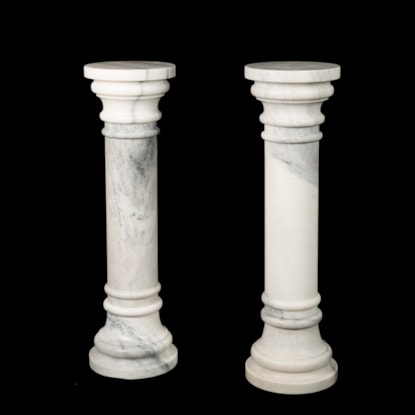 A Pair of Marble Pedestals