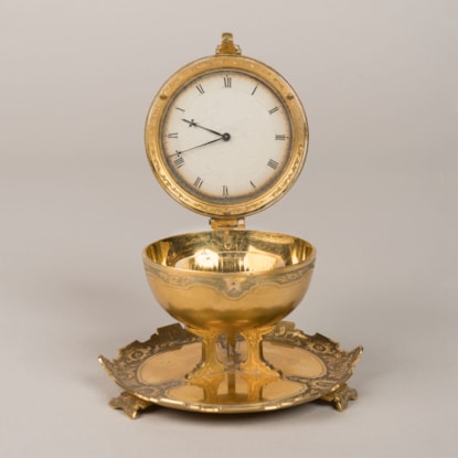 A Rare Dressing Table Clock By Thomas Cole