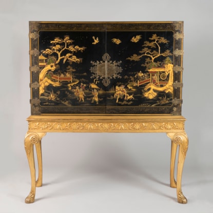 A Lacquer Cabinet-on-Stand Of Generous Proportions