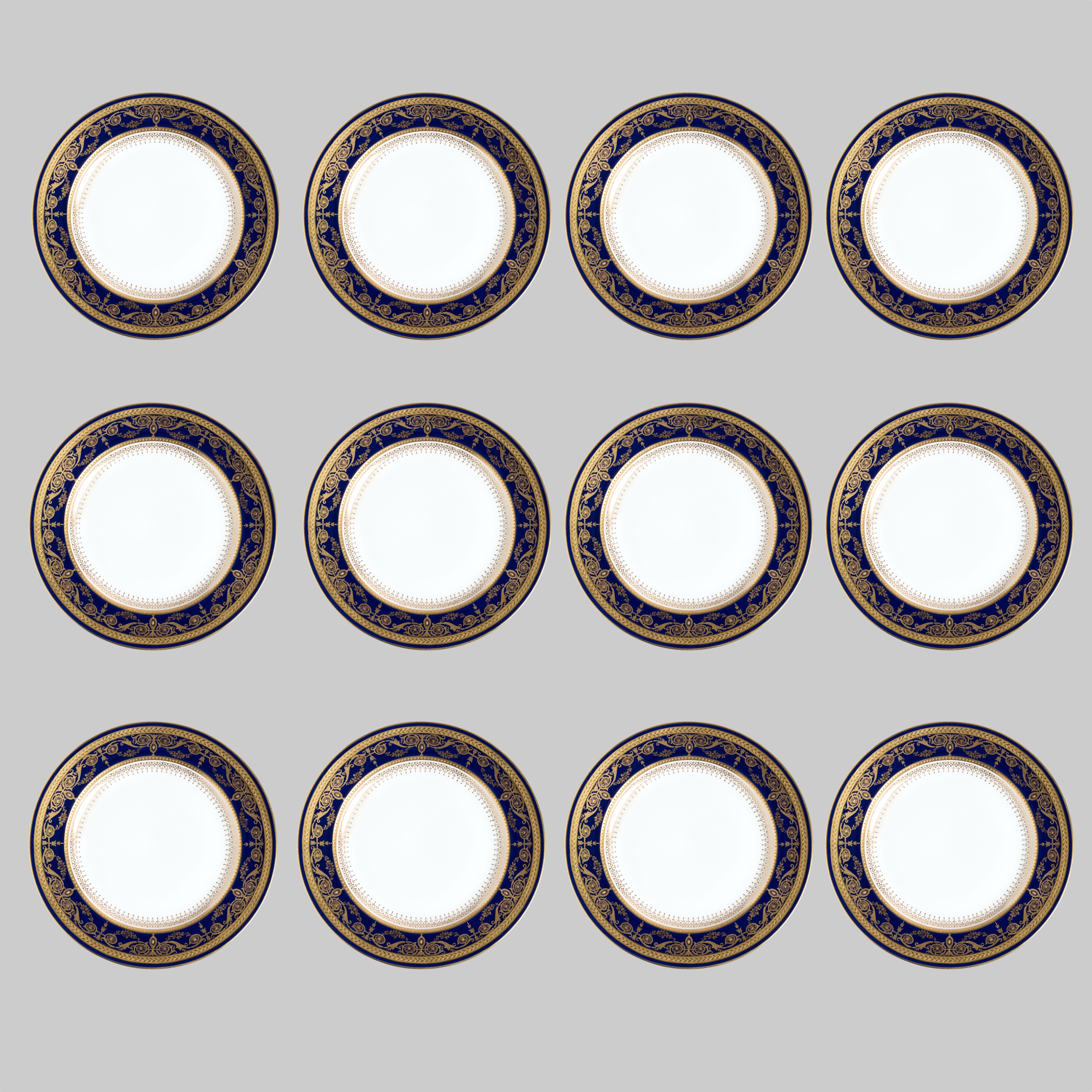 A Set of Twelve Porcelain Dinner Plates By Wedgwood