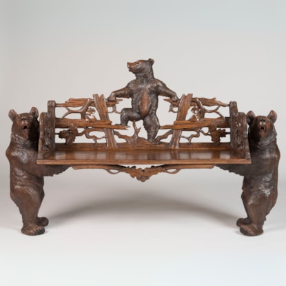 A 'Black Forest' Bear Bench