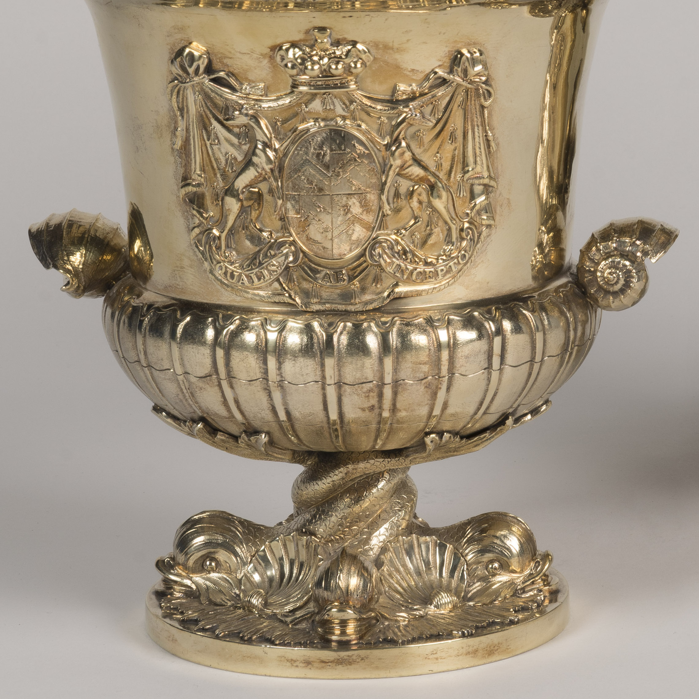 A Set of Four George III Silver-Gilt Wine Coolers