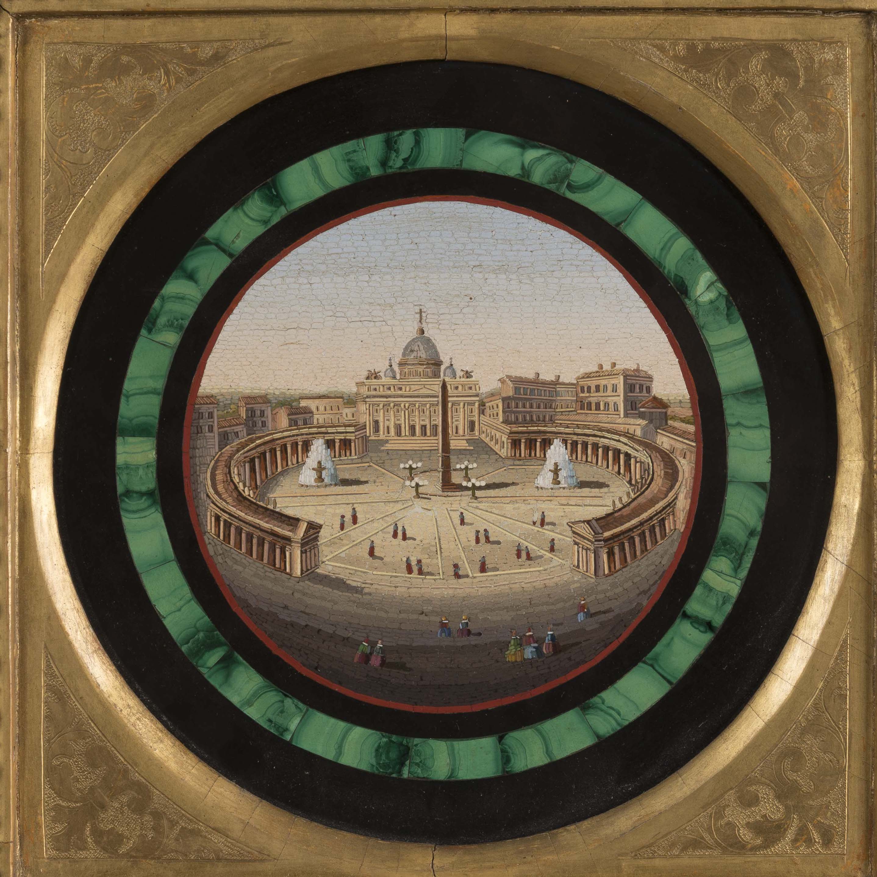 A Fine Suite of Four Grand Tour Micromosaic Plaques