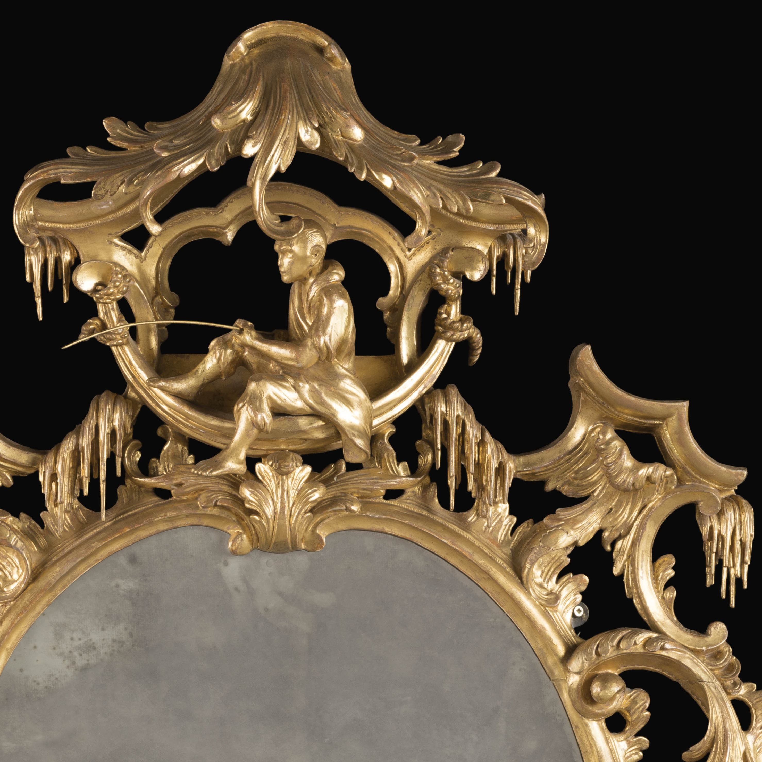 A Pair of George II Style Chinoiserie Mirrors