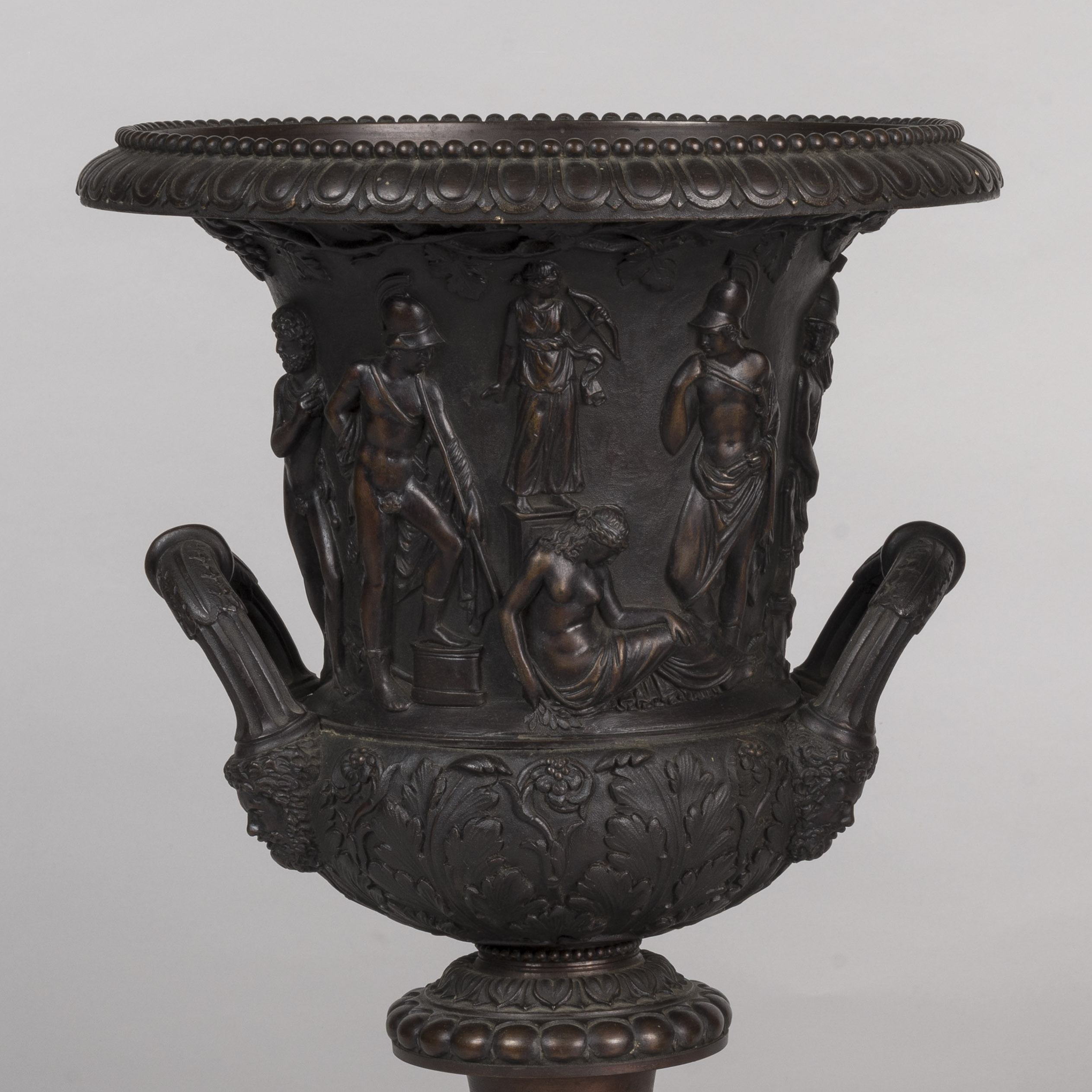 A Pair of Bronze Medici & Borghese Vases