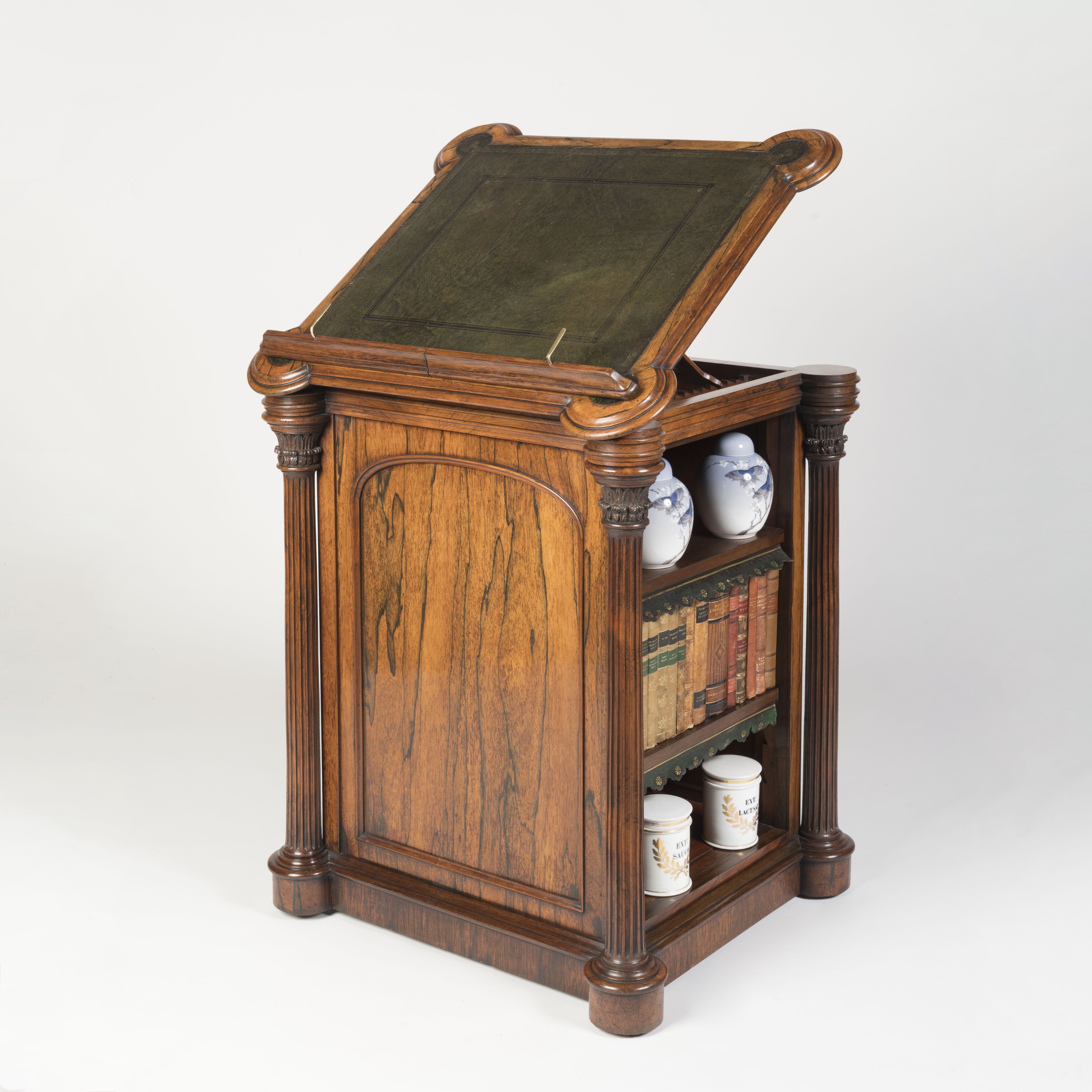 A Very Fine Regency Rosewood Open Bookcase Retailed by James Winter of Soho