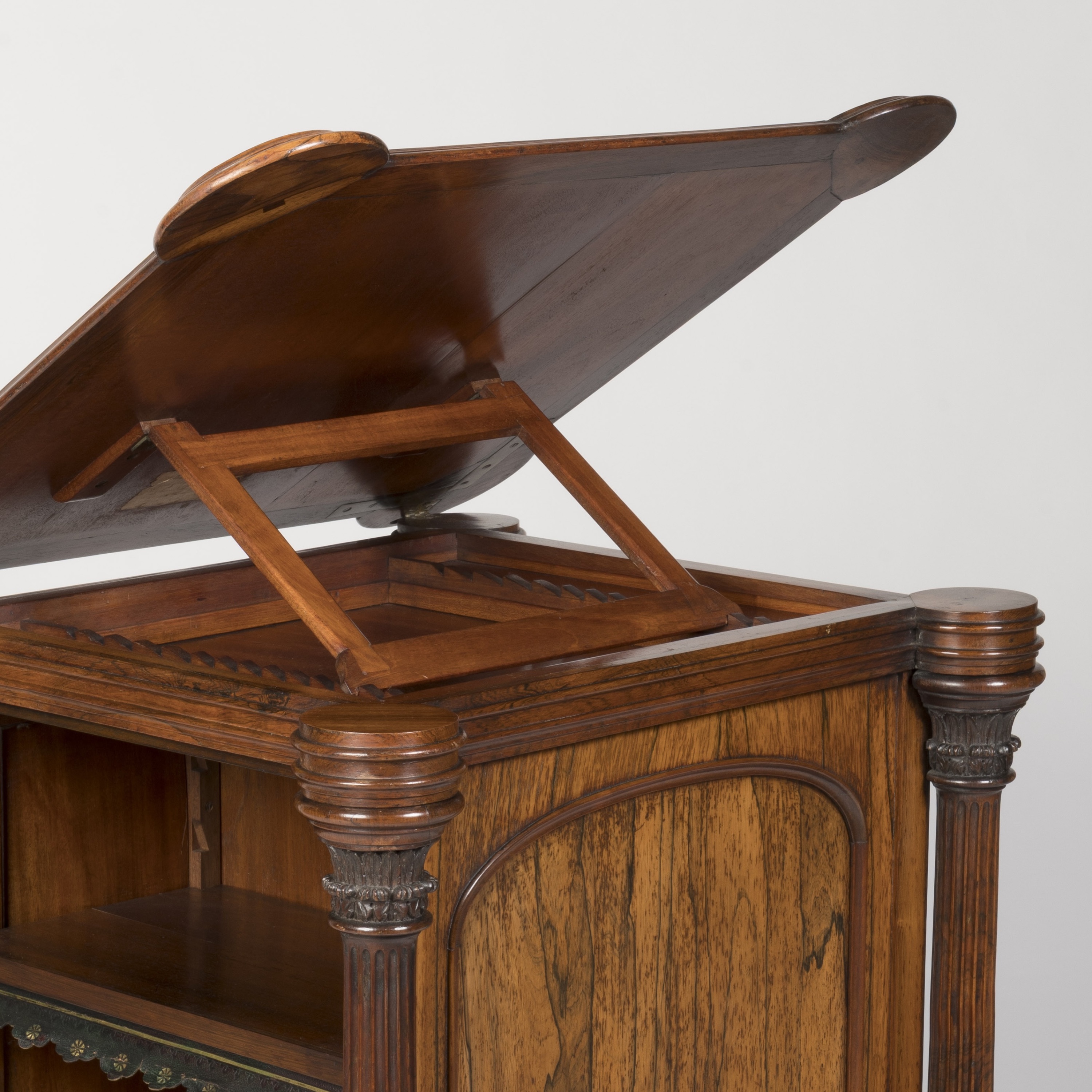 A Very Fine Regency Rosewood Open Bookcase Retailed by James Winter of Soho