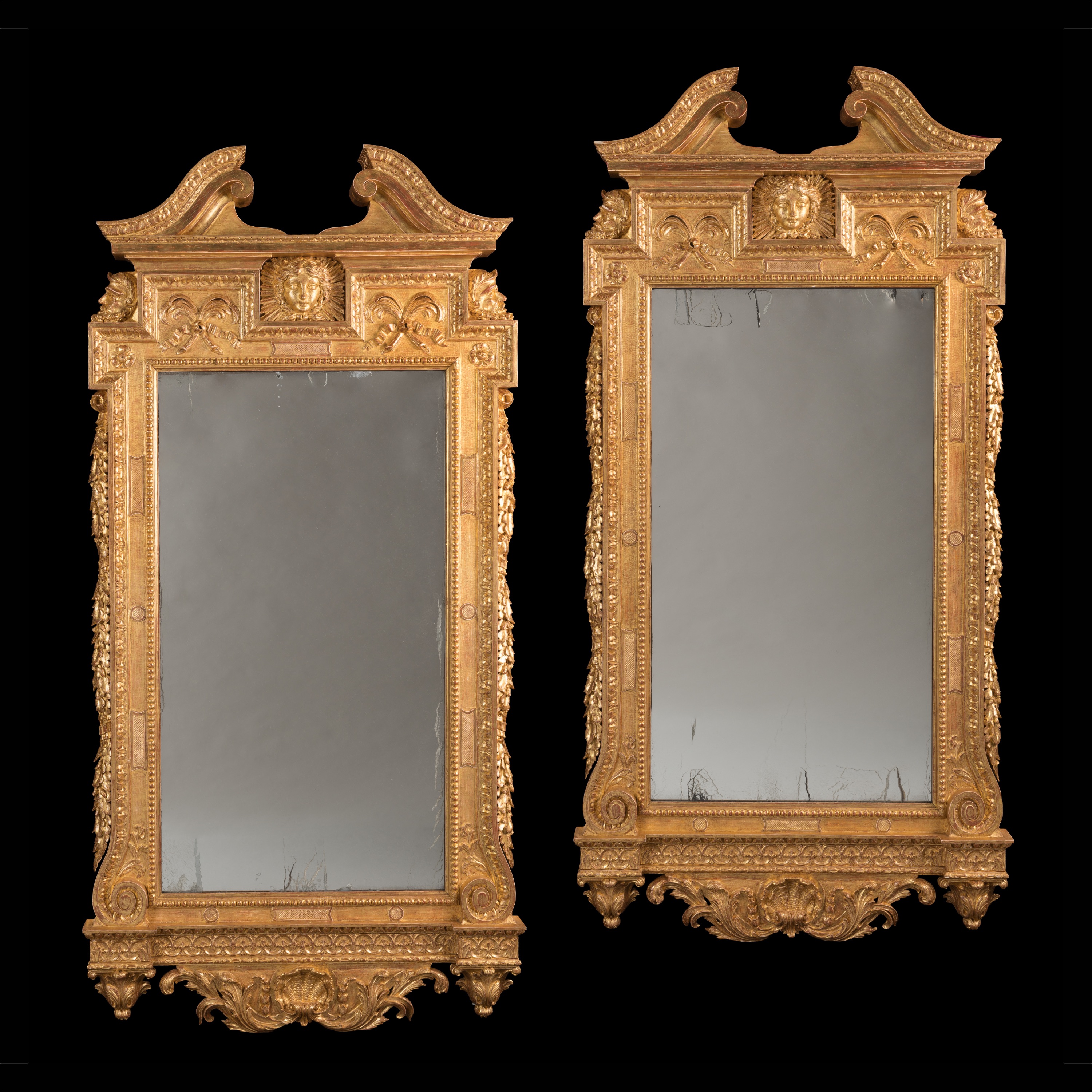 A Good Pair of Pier Mirrors in the Manner of William Kent