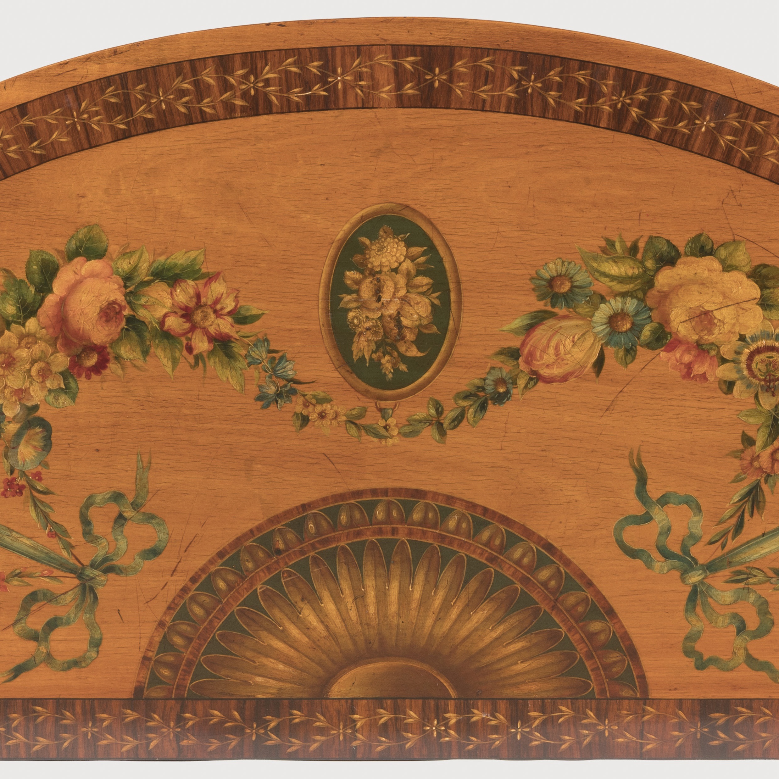 A Pair of Demilune Console Tables In the Neoclassical Style