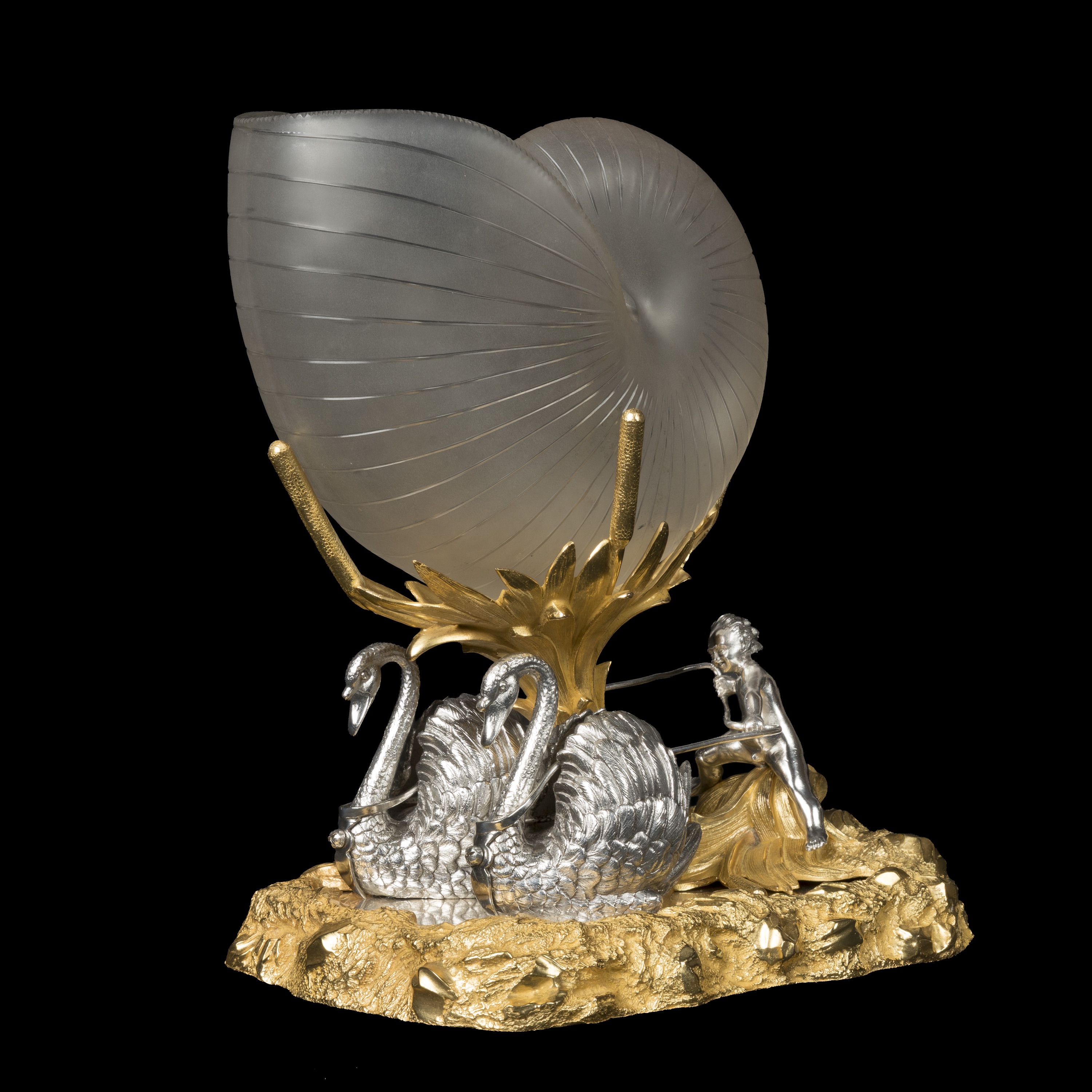 A Mid-Nineteenth Century English Nautilus Centrepiece