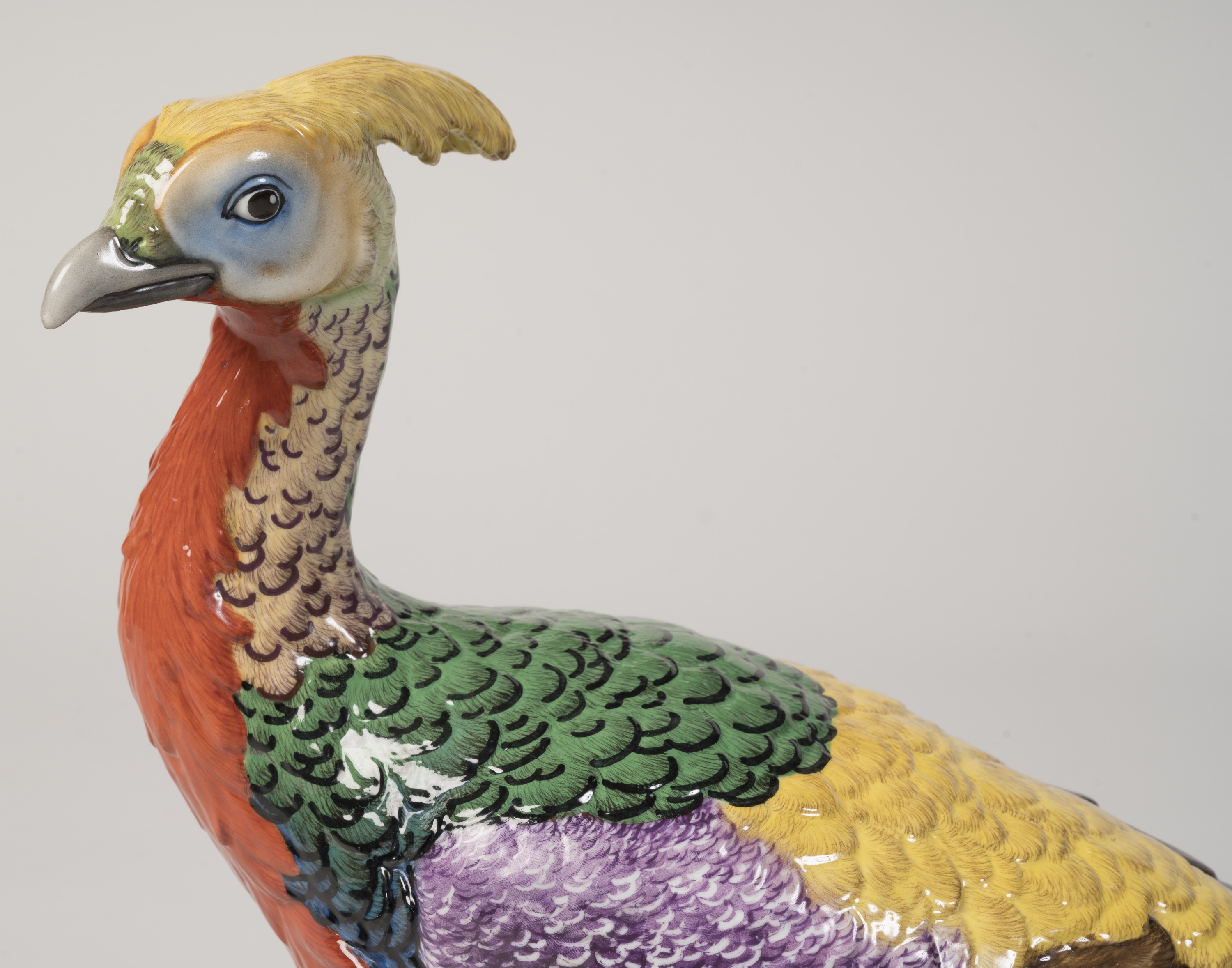 A Magnificent and Imposing Pair of Porcelain Golden Pheasants